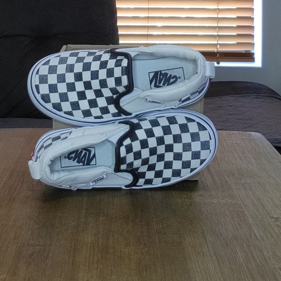 Vans Kids Slip-On Checkerboard Shoe Size 12 - Picture 7 of 9